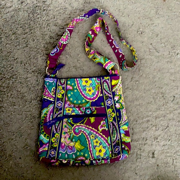 Vera Bradley Handbags - Vera Bradley purple purse with green and blue paisley